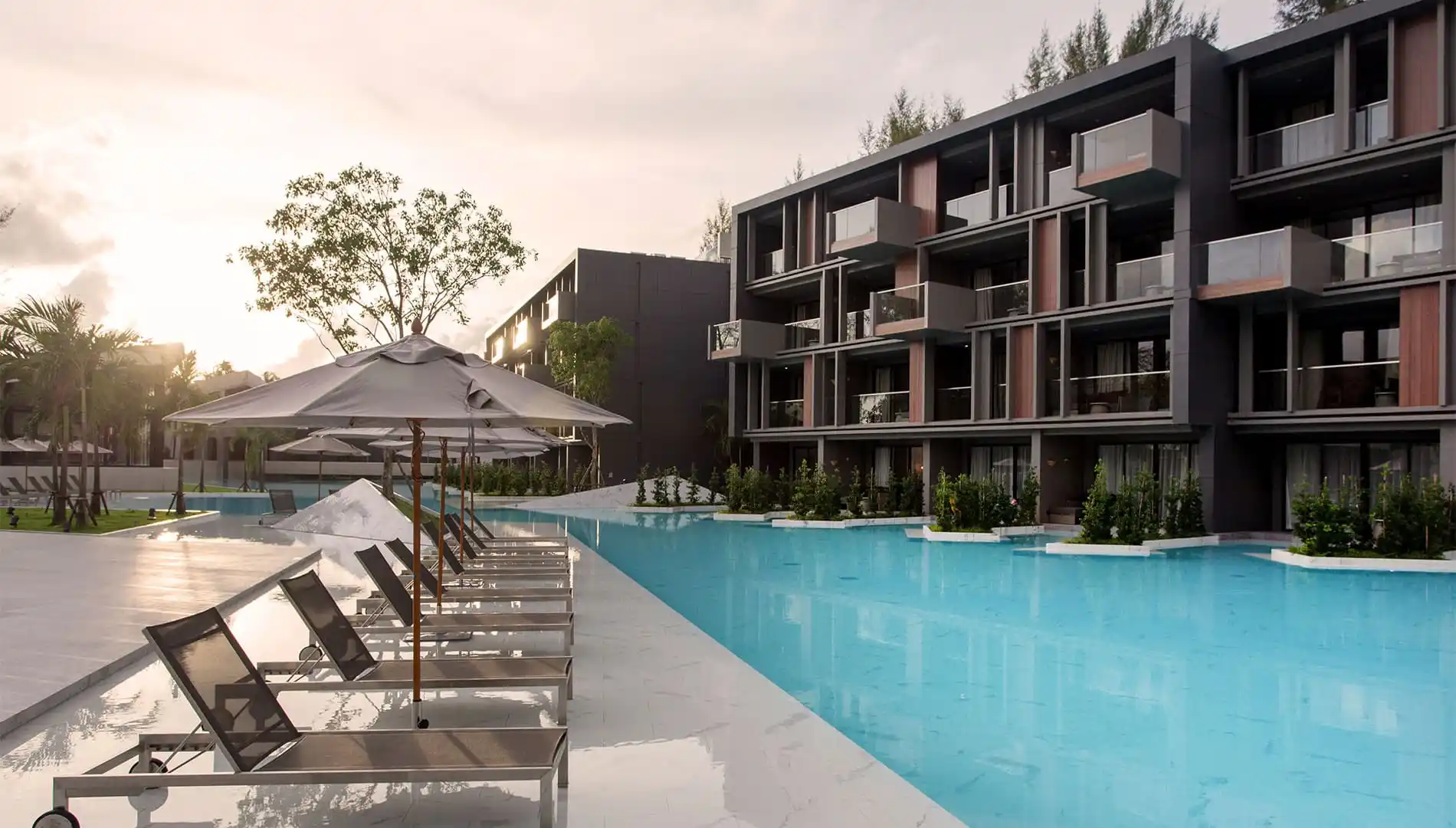 Beachfront at sunset