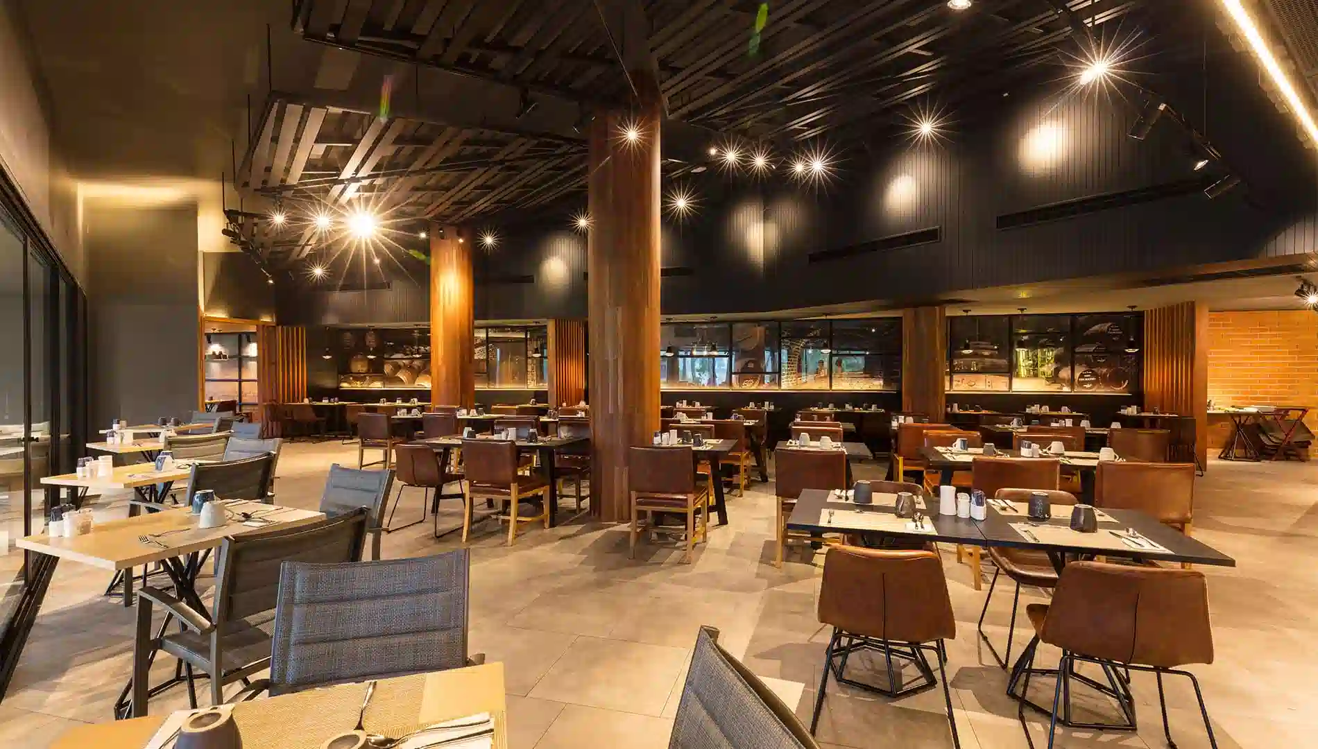 Lunch setting at Spices Restaurant